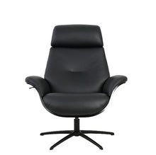 Charger l'image dans la galerie, Fauteuils inclinable Falcon avec repose-pieds en Noir