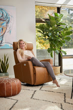 Charger l'image dans la galerie, Fauteuil berçant et inclinable Milan Vintage Cognac