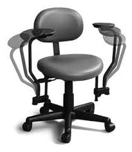Load image into Gallery viewer, Posiflex chair with articulated elbow rest