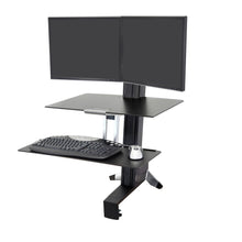 Load image into Gallery viewer, Workfit-S dual monitor sit-stand workstation
