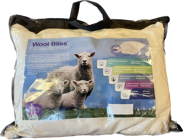 Oreiller flocons de laine Wool Bliss