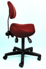 Load image into Gallery viewer, Saddle chair with backrest
