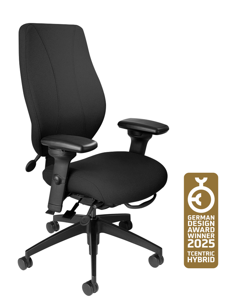 Chaise ergonomique Tcentric hybride rembourrée en inventaire