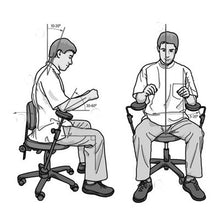 Load image into Gallery viewer, Posiflex chair with articulated elbow rest

