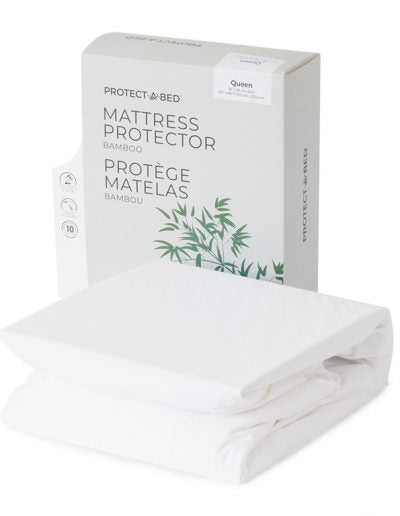 Anti-dust mites mattress protector with bamboo